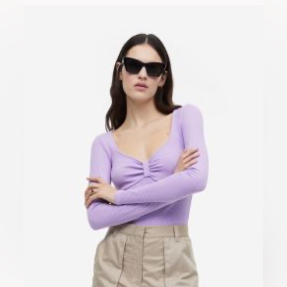 H&M ribbed jersey body suit - xs never worn - Picture 1 of 2